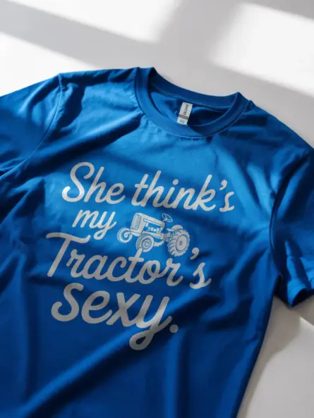 She Thinks My Tractor's Sexy Shirt – Funny Country Music Tee for Tractor Lovers - Image 8