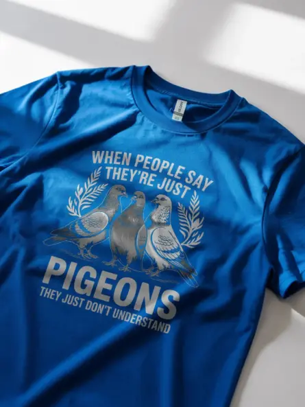 Stylized Pigeon Graphic T-Shirt for Birdwatchers and Urban Wildlife Fans - Image 11