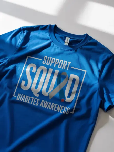Support Squad Diabetes Shirt – Powerful Awareness Ribbon Tee - Image 2