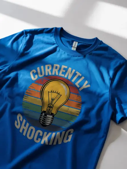 Vintage Electrician Light Bulb T-Shirt - Image 11