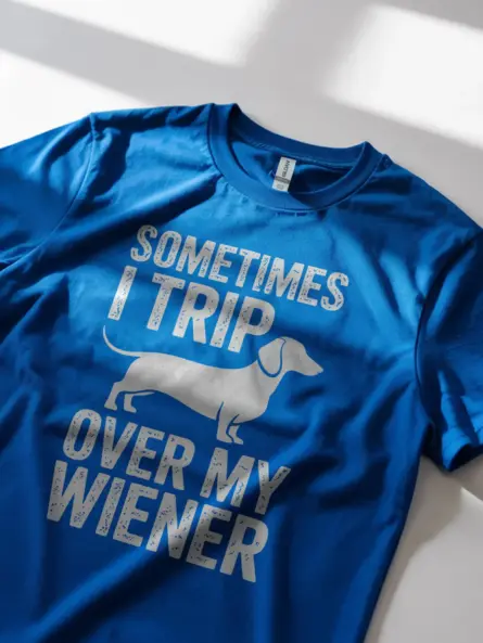 Hilarious Wiener Dog Shirt – Sometimes I Trip Over My Wiener - Image 8