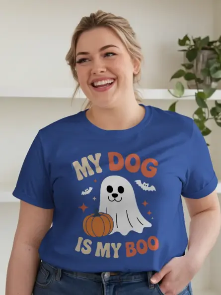 My Dog Is My Boo Halloween Ghost Dog T-Shirt - Image 12