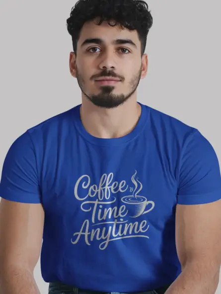 Royal blue of remote work coffee shirt