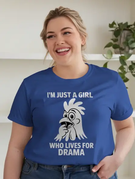 Funny Drama Queen T-Shirt – Bold Rooster Meme Design - Image 12