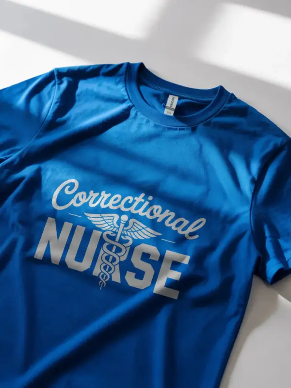 Royal Blue Lifestyle Correctional Nurse T-Shirt for Women