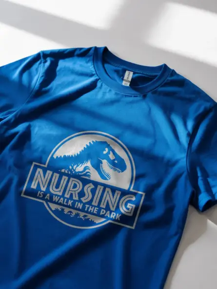 Royal Blue Jurassic Park Nurse Shirt