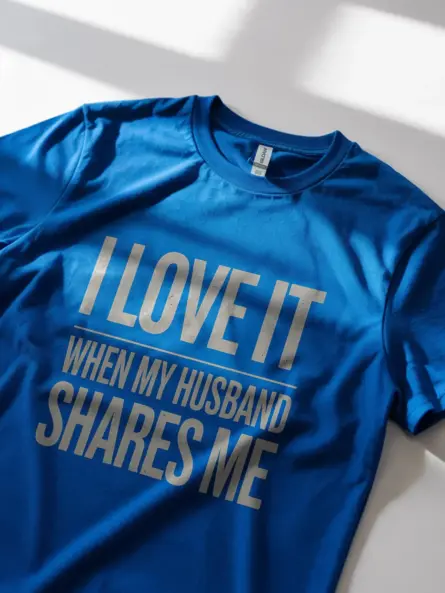 Royal Blue I love it when my husband shares me provocative wife humor shirt