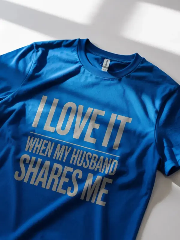 Royal Blue I love it when my husband shares me provocative wife humor shirt