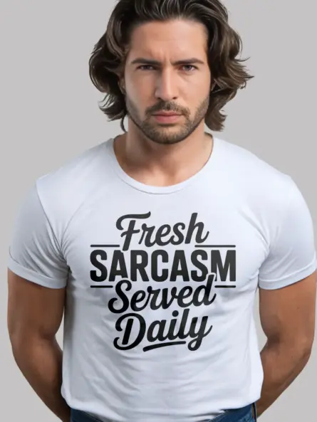 white Shirt Fresh Sarcasm Served Daily Sarcasm Served Daily T-Shirt