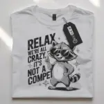 funny raccoon mental health t-shirt