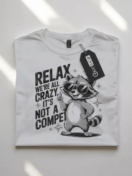 funny raccoon mental health t-shirt