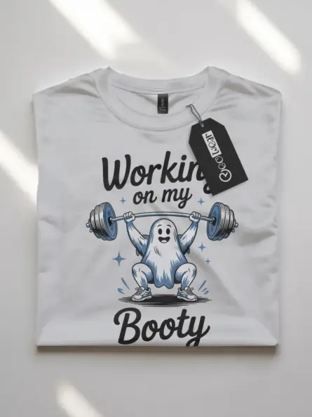 Funny Ghost Workout T-Shirt Working On My Booty - Image 11
