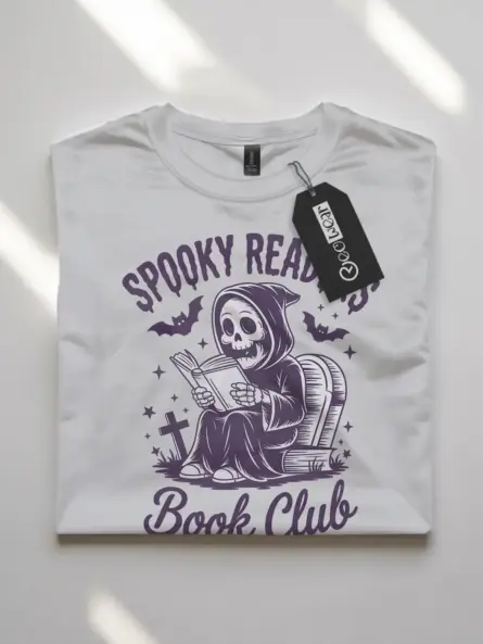 Grim Reaper Book Club Shirt – Spooky Readers Tee - Image 10