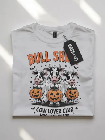 Hilarious Bull Sheet Cow Ghost T-Shirt for Halloween Fans - Image 10
