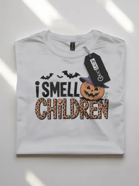 I Smell Children Shirt – Funny Halloween Tee with Pumpkin & Bats - Image 10