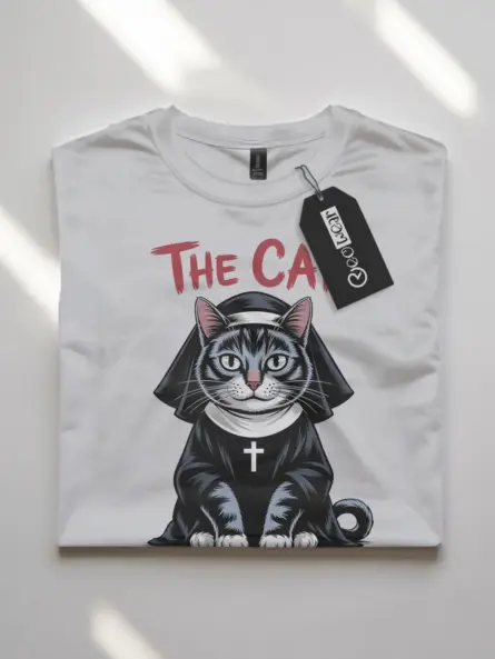 gothic cat nun shirt