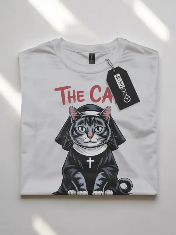 gothic cat nun shirt