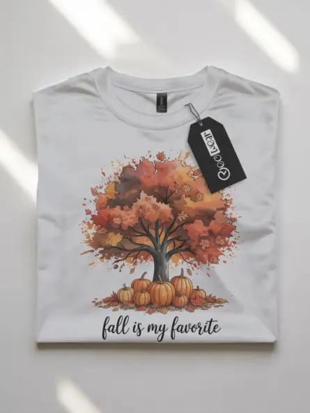 Artistic Autumn Tree Shirt – Fall Is My Favorite Watercolor Tee - Image 10