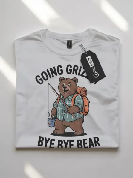 Funny Bear Fishing Shirt – Hilarious Outdoor Camping Tee - Image 10