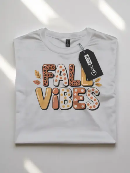 Trendy Fall Vibes T Shirt – Leopard & Polka Dot Autumn Top - Image 10