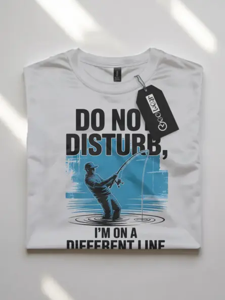 Funny Fishing Shirt – Do Not Disturb Graphic Tee for Rugged Weekend Anglers - Image 10