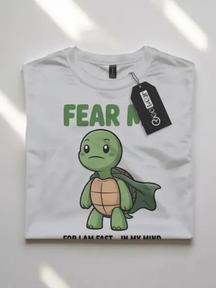 Funny Turtle T-Shirt – Fear Me I Am Fast Graphic Tee - Image 10