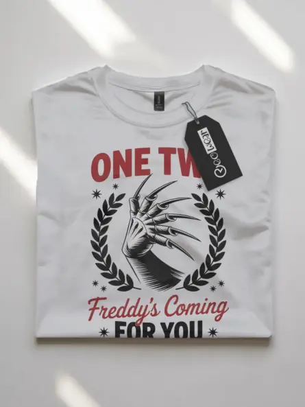 One Two Freddy’s Coming For You Shirt – Retro Horror Tee - Image 10