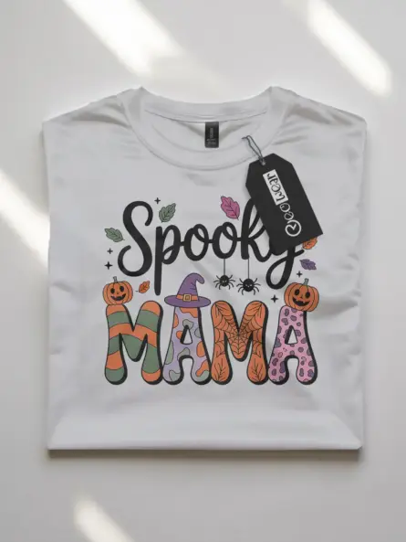 Colorful Spooky Mama Halloween Shirt for Fall-Loving Moms - Image 10
