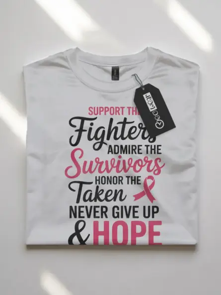 Support the Fighters Hope Shirt – Inspirational Pink Ribbon Tee - Image 10