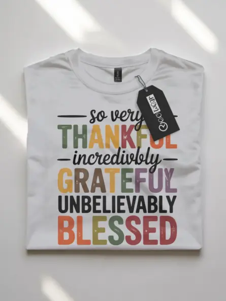 Thankful Grateful Blessed T-Shirt – Faithful Fall Tee for Women - Image 10