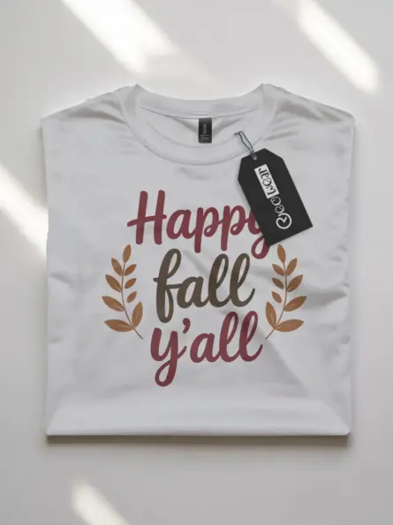 Happy Fall Y’all T-Shirt – Cozy Southern Autumn Quote Tee for Women - Image 10