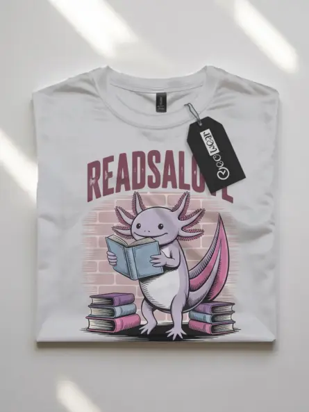 Axolotl Reading Shirt – Funny “Readsalotl” Graphic Tee for Book Lovers - Image 10