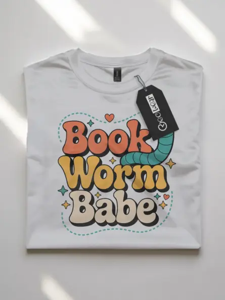 Retro Bookworm T-Shirt for Readers – Cute & Quirky Vintage Design - Image 7