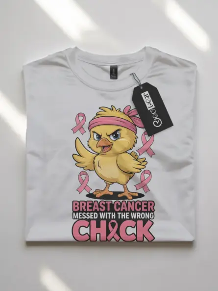Breast Cancer Messed with the Wrong Chick Shirt – Bold Funny Survivor Tee - Image 10