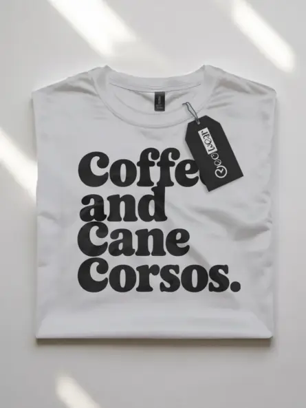 Cozy Coffee and Dog Shirt – Cane Corso Retro Graphic Tee - Image 10