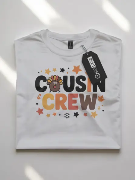 Cousin Crew T-Shirt – Cute Matching Thanksgiving Family Tee - Image 10