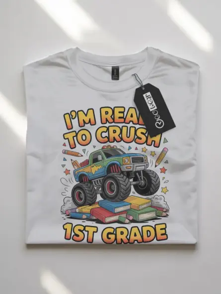 Crush 1st Grade Shirt – Bold Monster Truck Power Tee for Boys - Image 10