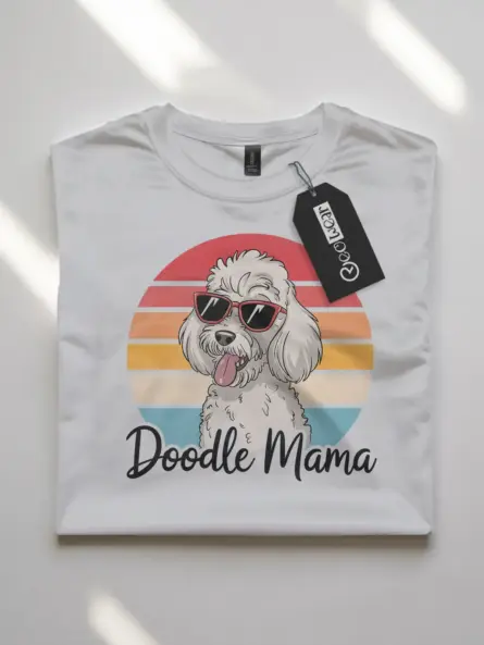 Doodle Mama T-Shirt for Dog Moms – Retro Style Pet Parent Apparel - Image 10
