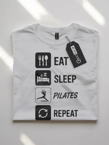 Motivational Eat Sleep Pilates T-Shirt for Instructors & Pilates Lovers - Image 10