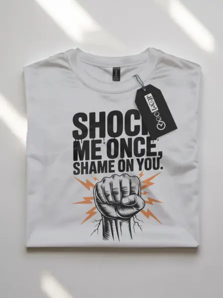 Electrician Distressed T-Shirt with Power Fist & Bold Quote - Image 10