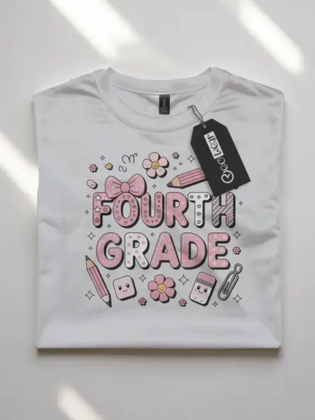 Fourth Grade Shirt – Glitter Kawaii Back to School Tee - Image 10