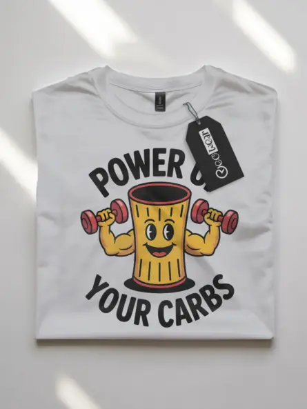 Funny Carb T Shirt – Power Up Your Carbs Tee for Gym Humor Fans - Image 10