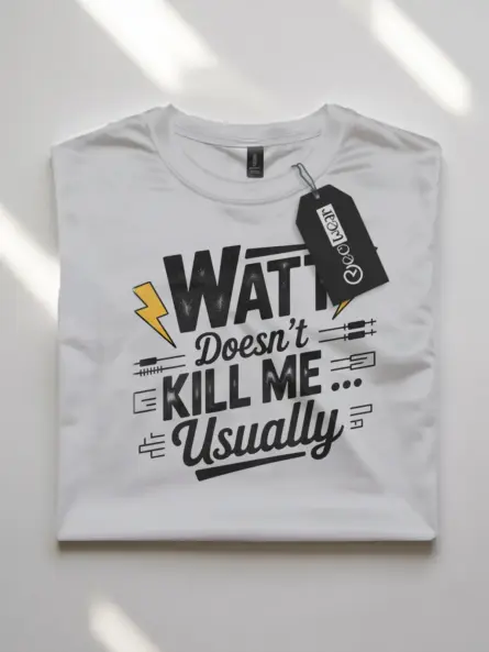 Funny Electrician T Shirt – Watt Doesn’t Kill Me Tee - Image 10