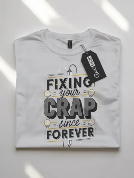 Fixing Your Crap Funny Electrician T Shirt - Image 10