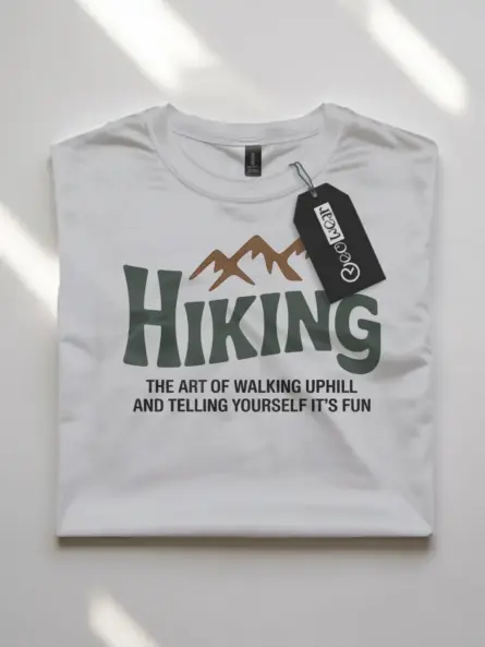Funny Hiking T-Shirt for Outdoor Lovers – The Art of Walking Uphill - Image 10