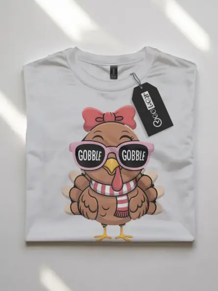 Girls Thanksgiving Shirt – Cute Pink Glasses Turkey Tee for Kids - Image 10