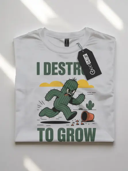 Growth Mindset Cactus T-Shirt for Mental Health Advocates - Image 10