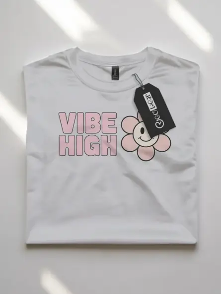 High Vibe T-Shirt – Cute Pastel Flower Tee for Positive Minds - Image 10