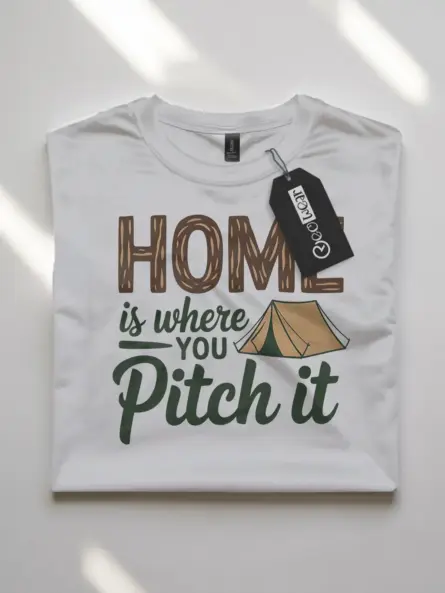 Home Is Where You Pitch It Shirt – Funny Camping Quote Tee for Nature Lovers - Image 10