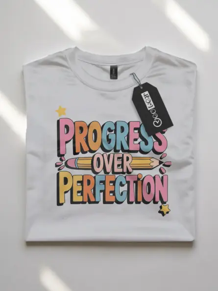 Whimsical Kindergarten Teacher Shirt – Progress Over Perfection Tee - Image 10
